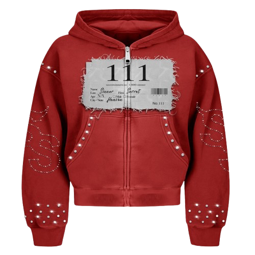 Numerology "111" Hoodie Red